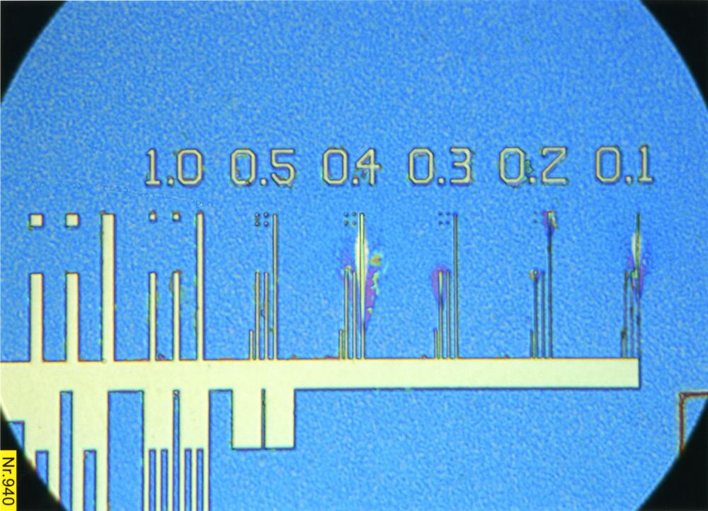 PTB Test Chip, µm Scale